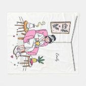 Personalized Cozy Friend Gift Soft Relaxing Care フリースブランケット (正面(横))