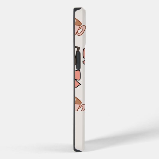 Personalized cozy Girly Bows & Coffee Pattern Case-Mate iPhoneケース (裏面 / 右)