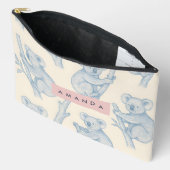 Personalized Cozy Koala Pattern アクセサリーポーチ (見開き)