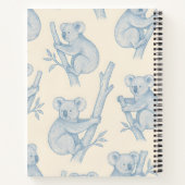 Personalized Cozy Koala Pattern ノートブック (裏面)
