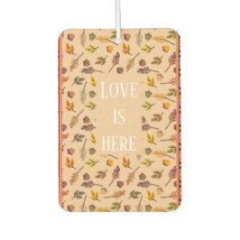 Personalized cozy kraft autumn background nature カーエアーフレッシュナー
