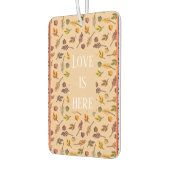 Personalized cozy kraft autumn background nature カーエアーフレッシュナー (左)