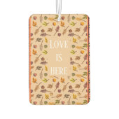 Personalized cozy kraft autumn background nature カーエアーフレッシュナー (裏面)