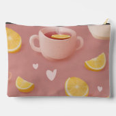 Personalized Cozy Lemon Tea Pattern アクセサリーポーチ (裏面)