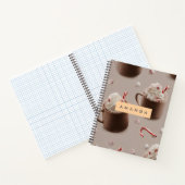 Personalized Cozy Peppermint Hot Chocolate Pattern ノートブック (内部)