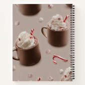 Personalized Cozy Peppermint Hot Chocolate Pattern ノートブック (裏面)
