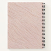 Personalized cozy pink fuzzy faux fur texture ノートブック (裏面)
