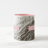 Personalized Cozy Vanilla Bean Ice Cream Aesthetic ツートーンマグカップ (中央)