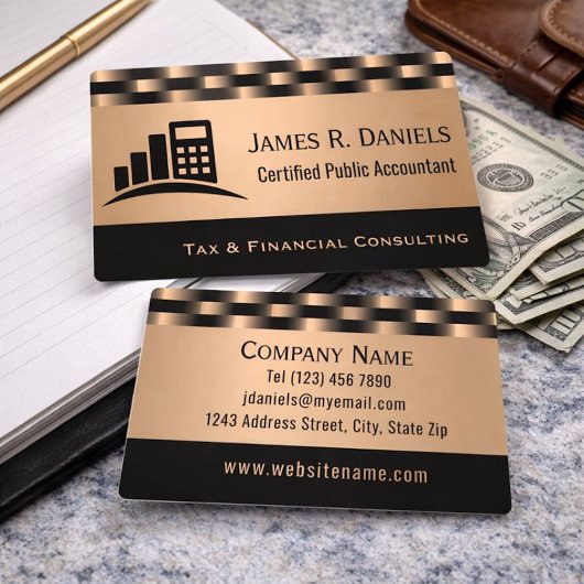 Personalized CPA Tax Preparer Business Card 名刺