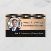 Personalized CPA Tax Preparer Photo Business Card 名刺 (正面)