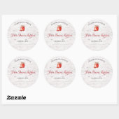 Personalized Cranberry Sauce Canning Stickers ラウンドシール (シート)