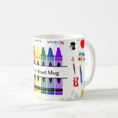 Personalized Crayon Back To School コーヒーマグカップ (正面右)