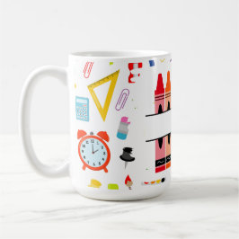 Personalized Crayon Back To School コーヒーマグカップ