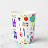 Personalized Crayon Back To School 紙コップ (左)