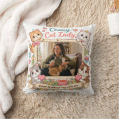 Personalized Crazy Cat Lady Photo Pillow クッション (ブランケット)