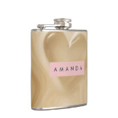 Personalized Creamy Coffee Heart Swirl フラスク (右)