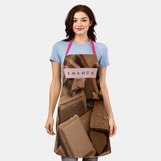 Personalized Creamy Milk Chocolate Chunk  エプロン (着用した状態)
