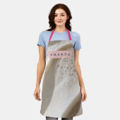 Personalized Creamy Minimal Texture Style エプロン (着用した状態)