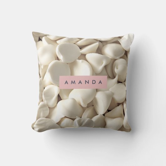 Personalized Creamy White Chocolate Candy  クッション (正面)