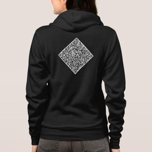 Personalized Create Your Own QR Code パーカ (裏面)
