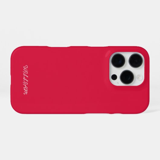 Personalized Crimson iPhone Case with Custom iPhoneケース (裏面横)