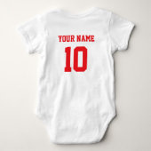 Personalized Croatia Baby Bodysuit ベビーボディスーツ (裏面)