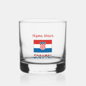 Personalized Croatia Flag  ウイスキーグラス (正面)