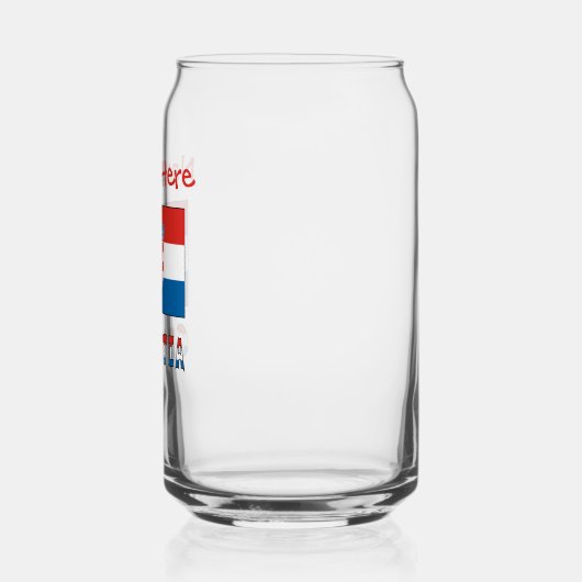 Personalized Croatia Flag  ガラス缶 (左)