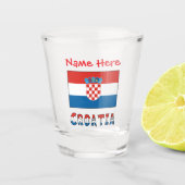 Personalized Croatia Flag  ショットグラス (正面)