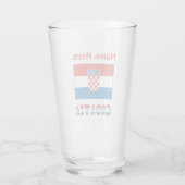 Personalized Croatia Flag  タンブラーグラス (裏面)