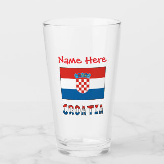 Personalized Croatia Flag  タンブラーグラス