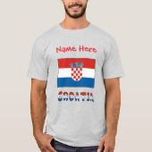 Personalized Croatia Flag Men's Tシャツ (正面)
