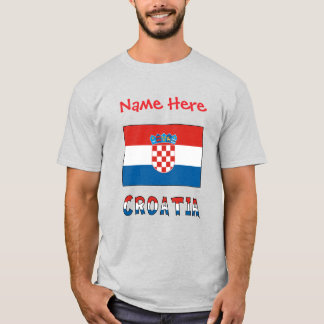 Personalized Croatia Flag Men's Tシャツ