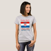 Personalized Croatia Flag Women's Tシャツ (正面フル)