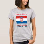 Personalized Croatia Flag Women's Tシャツ (正面)