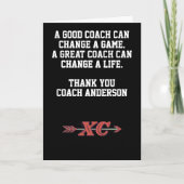 Personalized Cross Country Coach From Team XC カード (正面)