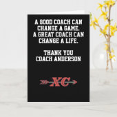 Personalized Cross Country Coach From Team XC カード (黄色い花)