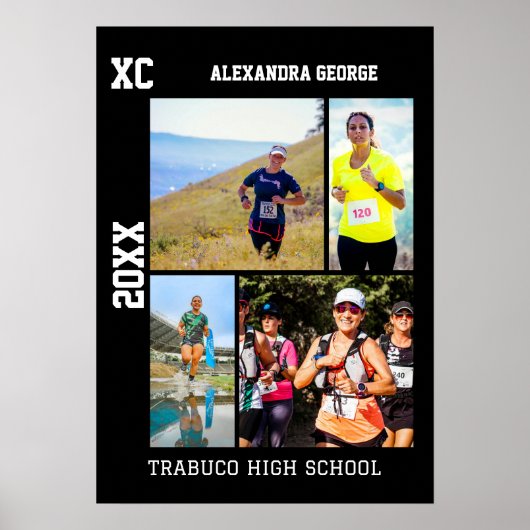 Personalized Cross Country XC Runner ポスター (正面)