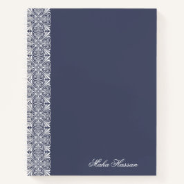 Personalized crown blue Floral Notebook   ノートブック