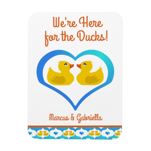 Personalized Cruising Ducks Cabin Door Magnet マグネット (縦)