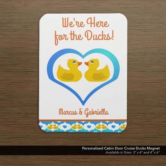Personalized Cruising Ducks Cabin Door Magnet マグネット