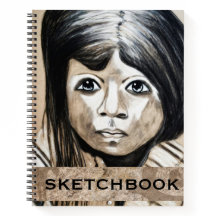 Personalized Cubism Charcoal Portrait Sketchbook