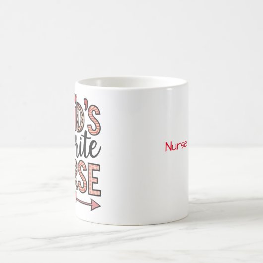 Personalized Cupid's Favorite Nurse Mug コーヒーマグカップ (中央)