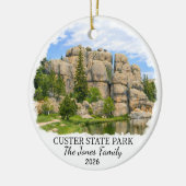 Personalized Custer State Park Custom South Dakota セラミックオーナメント (左)