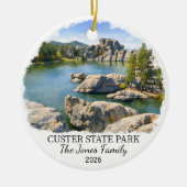 Personalized Custer State Park Custom South Dakota セラミックオーナメント (正面)