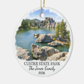 Personalized Custer State Park Custom South Dakota セラミックオーナメント (左)