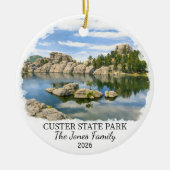 Personalized Custer State Park Custom South Dakota セラミックオーナメント (正面)