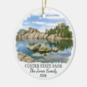 Personalized Custer State Park Custom South Dakota セラミックオーナメント (左)