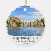 Personalized Custer State Park Custom South Dakota セラミックオーナメント (正面)