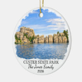 Personalized Custer State Park Custom South Dakota セラミックオーナメント (左)